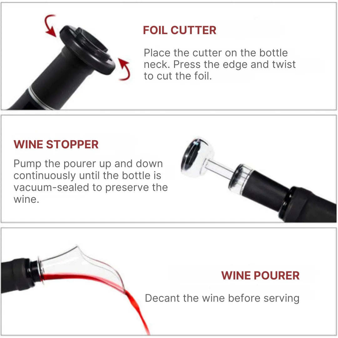 Tazzi™ ORIGINAL Electric Wine Opener + 3 Free Gifts 