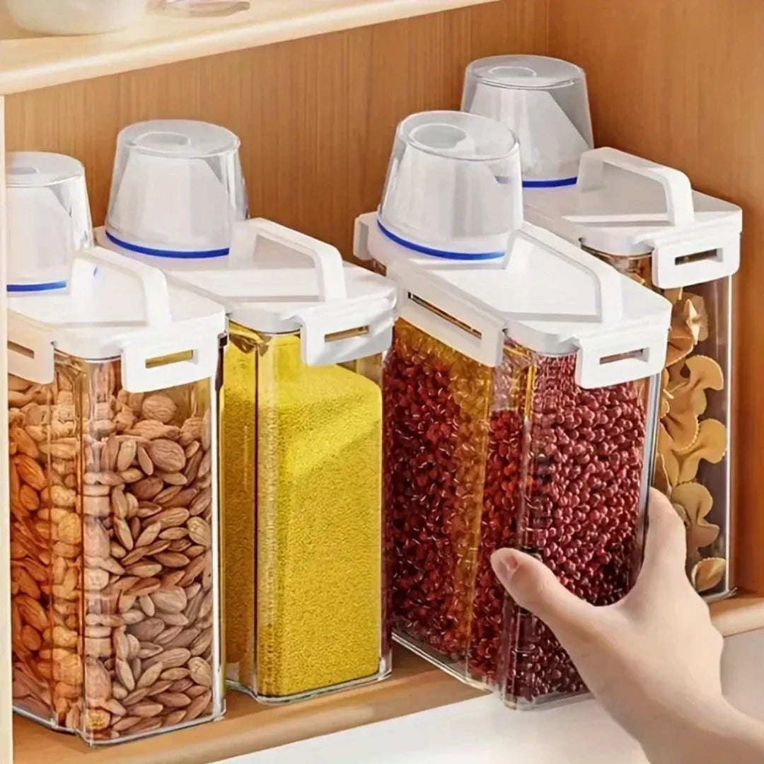 Multifunctional Airtight Jar Kit with Measuring Cup - Tazzi 