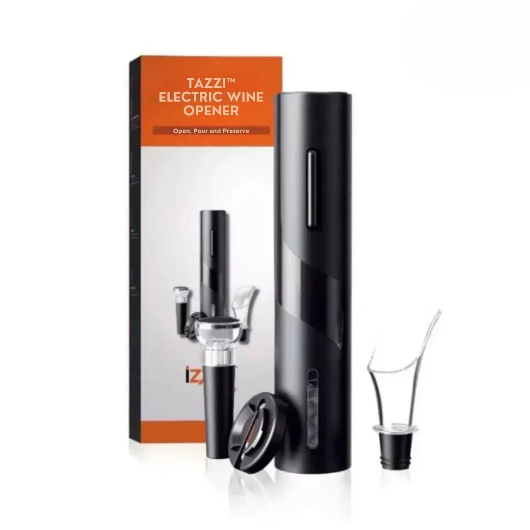 Abridor de Vinho Elétrico Tazzi™ ORIGINAL + 3 Brindes Grátis
