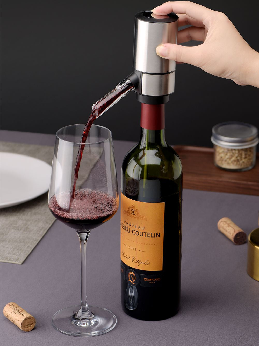 Aerador de Vinho Elétrico Tazzi™ + 1 Brinde Grátis - Izzat Express