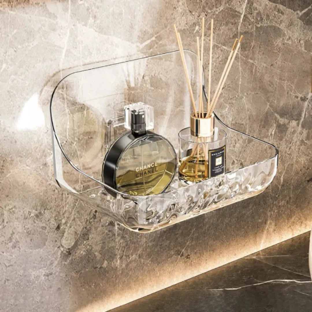 Transparent Bathroom Shelf Without Holes - Tazzi 